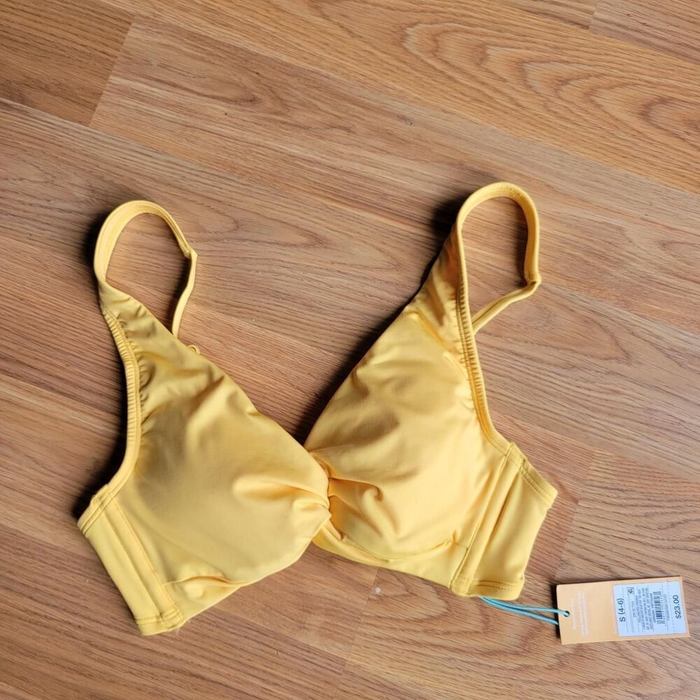 NWT Unbranded Women's Yellow Bikini Top Size S